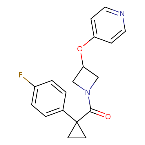 4-({1-[1-(4-fluorophenyl)cyclopropanecarbonyl]azetidin-3-yl}oxy)pyridine