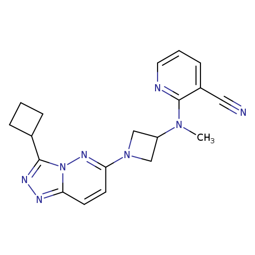 2-[(1-{3-cyclobutyl-[1,2,4]triazolo[4,3-b]pyridazin-6-yl}azetidin-3-yl)(methyl)amino]pyridine-3-carbonitrile