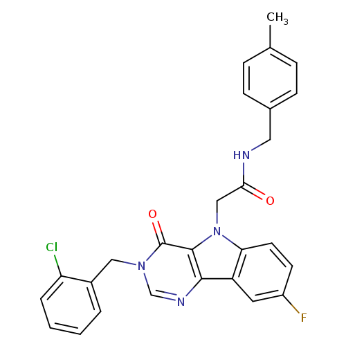 2-{3-[(2-chlorophenyl)methyl]-8-fluoro-4-oxo-3H,4H,5H-pyrimido[5,4-b]indol-5-yl}-N-[(4-methylphenyl)methyl]acetamide