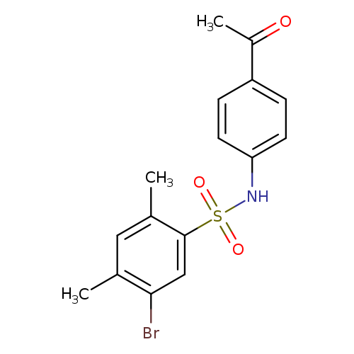 N-(4-acetylphenyl)-5-bromo-2,4-dimethylbenzene-1-sulfonamide