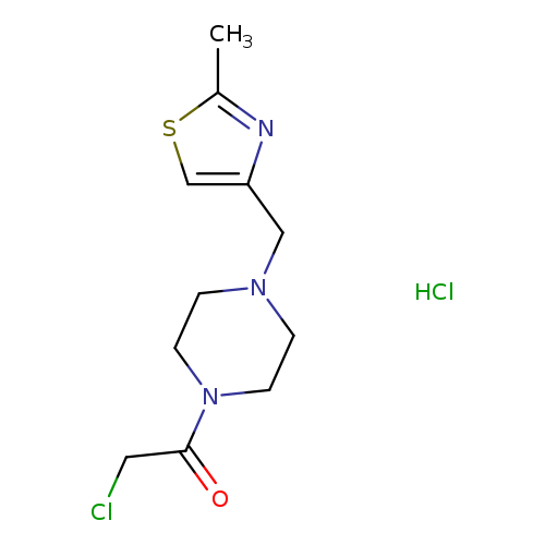 2-chloro-1-{4-[(2-methyl-1,3-thiazol-4-yl)methyl]piperazin-1-yl}ethan-1-one hydrochloride