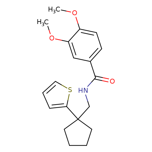 3,4-dimethoxy-N-{[1-(thiophen-2-yl)cyclopentyl]methyl}benzamide