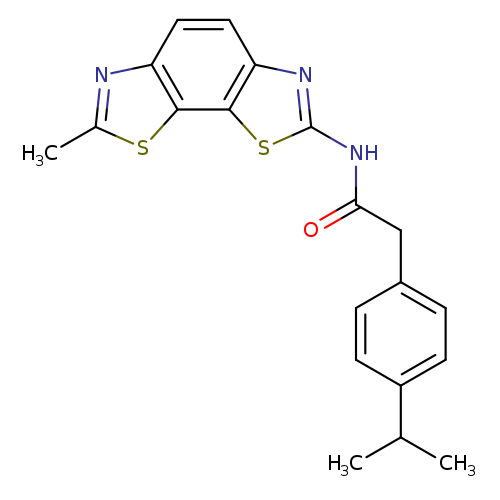 N-{11-methyl-3,12-dithia-5,10-diazatricyclo[7.3.0.0^{2,6}]dodeca-1(9),2(6),4,7,10-pentaen-4-yl}-2-[4-(propan-2-yl)phenyl]acetamide