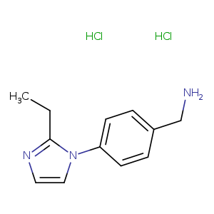 [4-(2-ethyl-1H-imidazol-1-yl)phenyl]methanamine dihydrochloride