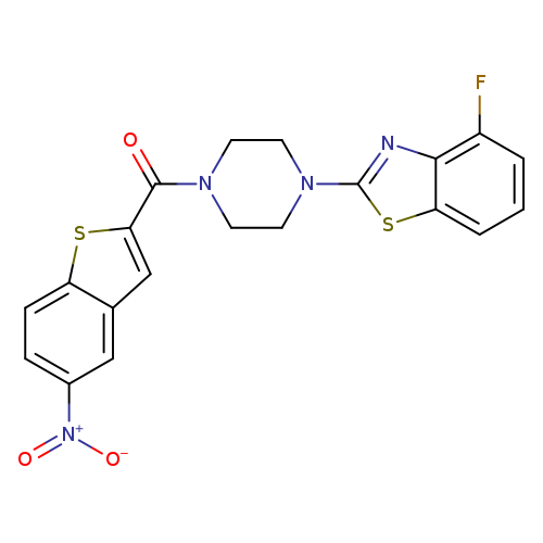 4-fluoro-2-[4-(5-nitro-1-benzothiophene-2-carbonyl)piperazin-1-yl]-1,3-benzothiazole