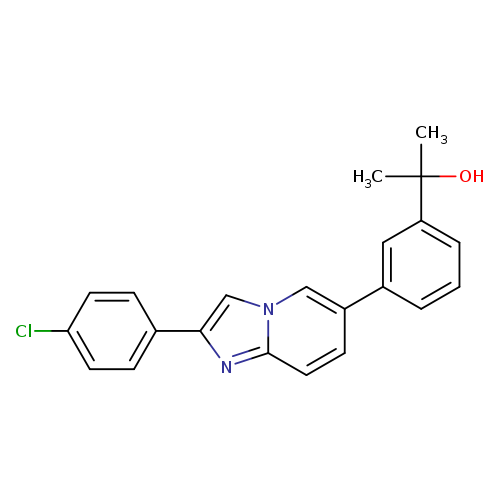 2-(3-(2-(4-chlorophenyl)imidazo[1,2-a]pyridin-6-yl)phenyl)propan-2-ol