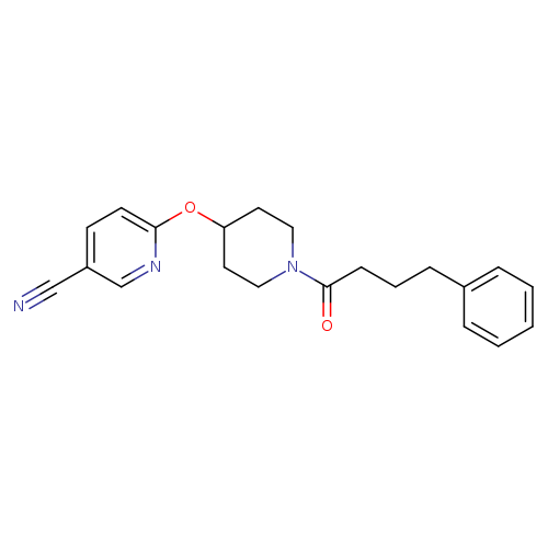 6-{[1-(4-phenylbutanoyl)piperidin-4-yl]oxy}pyridine-3-carbonitrile