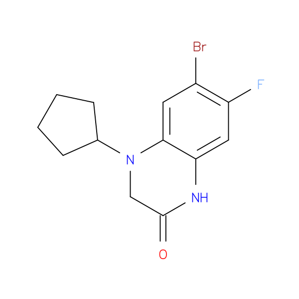 6-bromo-4-cyclopentyl-7-fluoro-1,2,3,4-tetrahydroquinoxalin-2-one