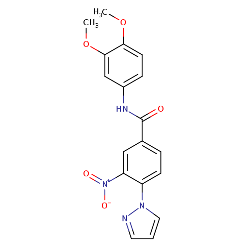 N-(3,4-dimethoxyphenyl)-3-nitro-4-(1H-pyrazol-1-yl)benzamide