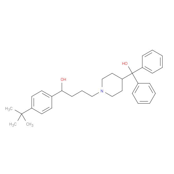 1-(4-(tert-Butyl)phenyl)-4-(4-(hydroxydiphenylmethyl)piperidin-1-yl)butan-1-ol
