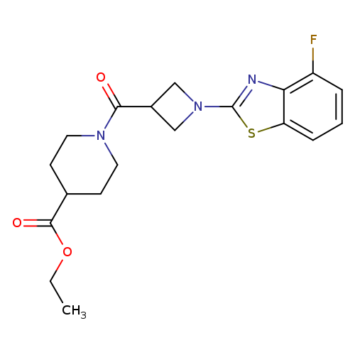 ethyl 1-[1-(4-fluoro-1,3-benzothiazol-2-yl)azetidine-3-carbonyl]piperidine-4-carboxylate