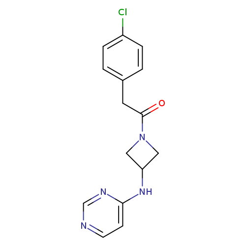 2-(4-chlorophenyl)-1-{3-[(pyrimidin-4-yl)amino]azetidin-1-yl}ethan-1-one