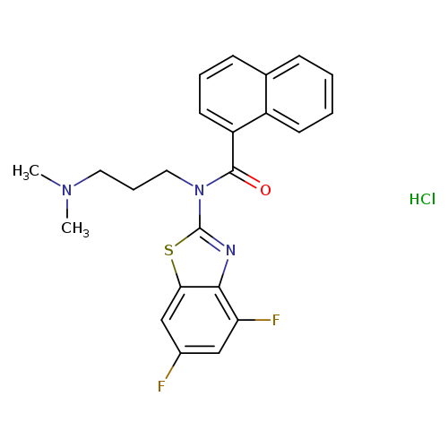 N-(4,6-difluoro-1,3-benzothiazol-2-yl)-N-[3-(dimethylamino)propyl]naphthalene-1-carboxamide hydrochloride