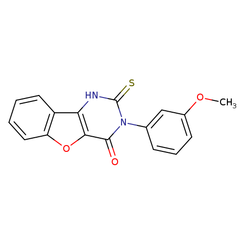 5-(3-methoxyphenyl)-4-sulfanylidene-8-oxa-3,5-diazatricyclo[7.4.0.0^{2,7}]trideca-1(9),2(7),10,12-tetraen-6-one