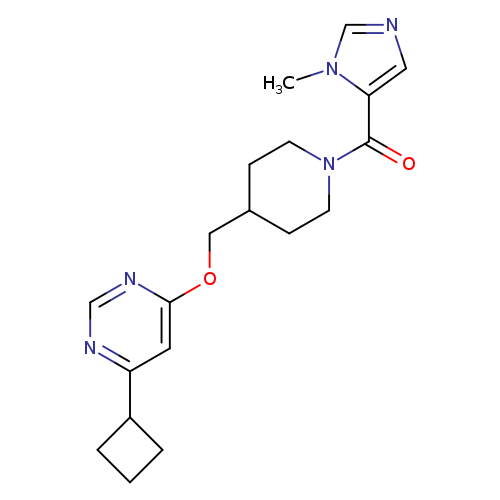 4-cyclobutyl-6-{[1-(1-methyl-1H-imidazole-5-carbonyl)piperidin-4-yl]methoxy}pyrimidine