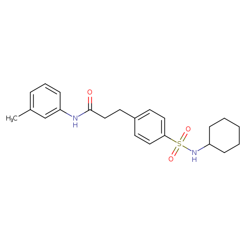 3-{4-[(cyclohexylamino)sulfonyl]phenyl}-N-(3-methylphenyl)propanamide