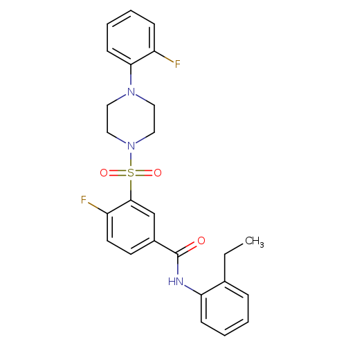 N-(2-ethylphenyl)-4-fluoro-3-{[4-(2-fluorophenyl)piperazin-1-yl]sulfonyl}benzamide