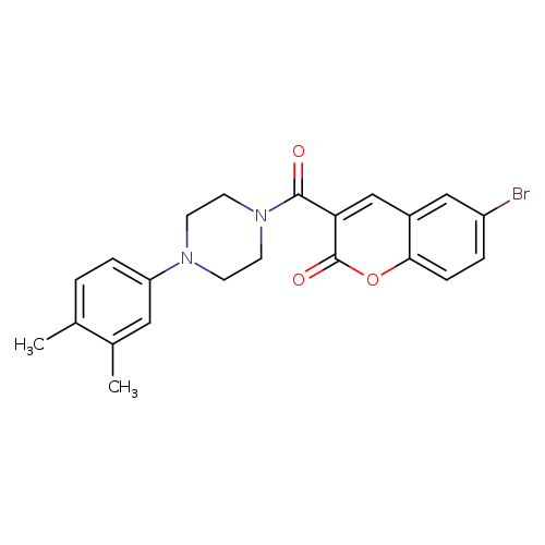 6-bromo-3-[4-(3,4-dimethylphenyl)piperazine-1-carbonyl]-2H-chromen-2-one