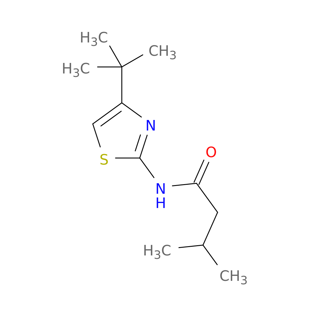 N-(4-tert-butyl-1,3-thiazol-2-yl)-3-methylbutanamide