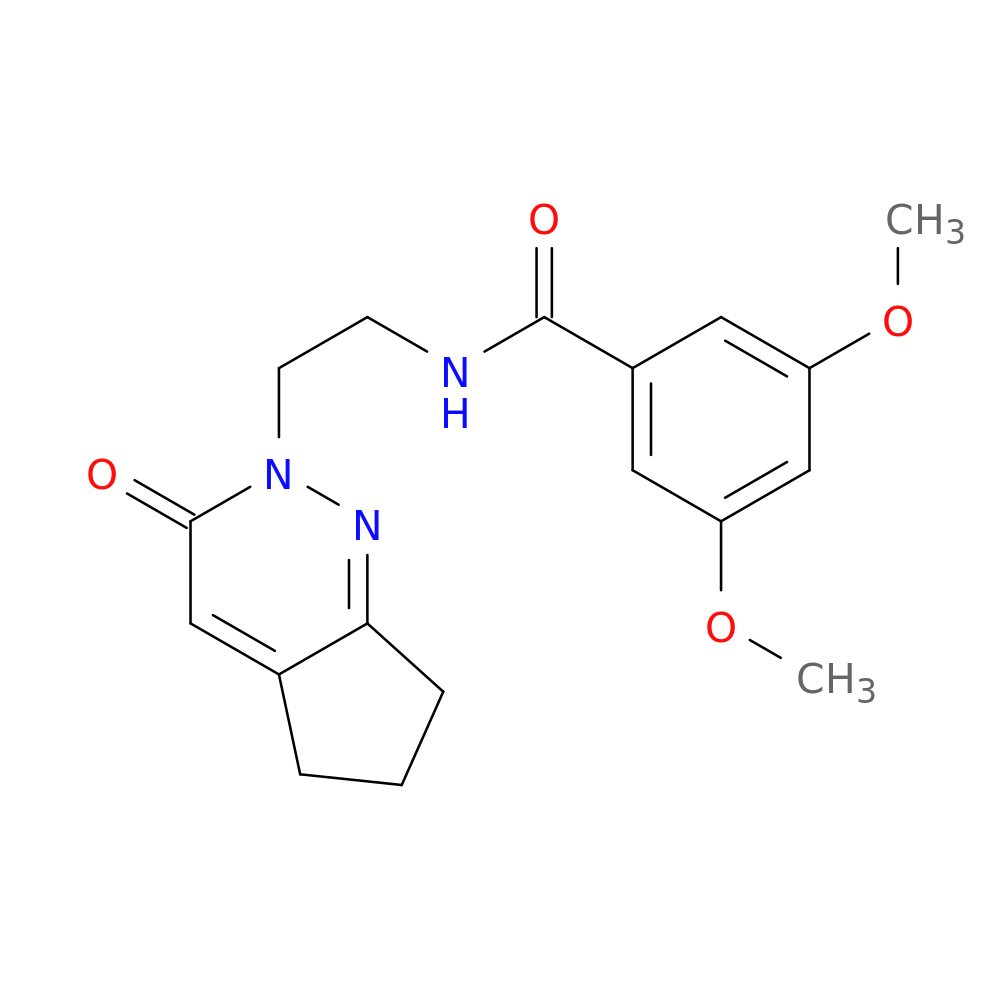 3,5-dimethoxy-N-(2-{3-oxo-2H,3H,5H,6H,7H-cyclopenta[c]pyridazin-2-yl}ethyl)benzamide