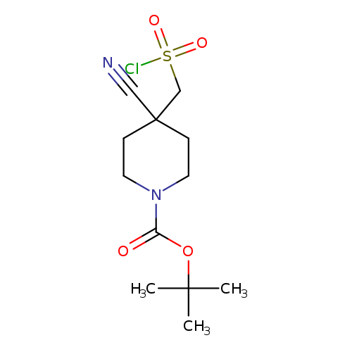 tert-butyl4-[(chlorosulfonyl)methyl]-4-cyanopiperidine-1-carboxylate