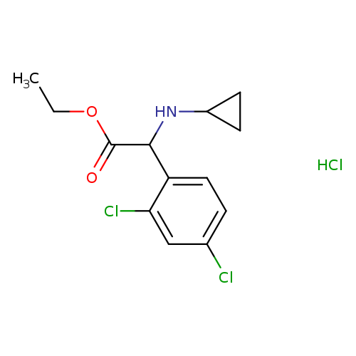 ethyl 2-(cyclopropylamino)-2-(2,4-dichlorophenyl)acetate hydrochloride