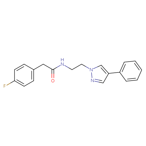 2-(4-fluorophenyl)-N-[2-(4-phenyl-1H-pyrazol-1-yl)ethyl]acetamide