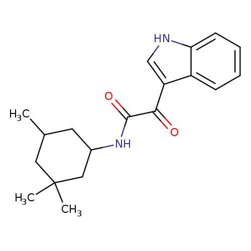 2-(1H-indol-3-yl)-2-oxo-N-(3,3,5-trimethylcyclohexyl)acetamide