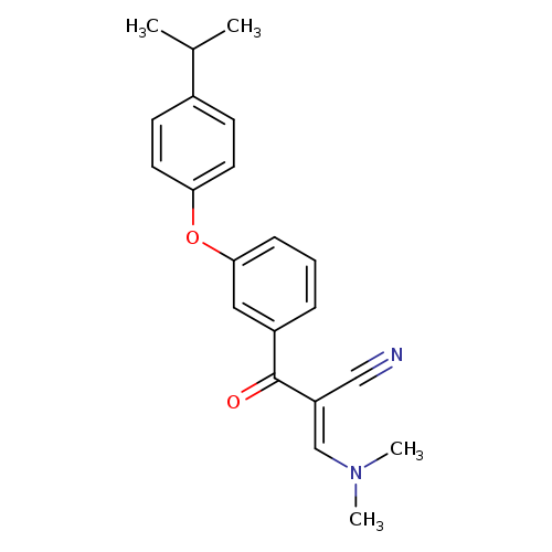 (2E)-3-(dimethylamino)-2-[(E)-3-[4-(propan-2-yl)phenoxy]benzoyl]prop-2-enenitrile