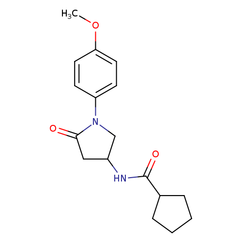 N-[1-(4-methoxyphenyl)-5-oxopyrrolidin-3-yl]cyclopentanecarboxamide