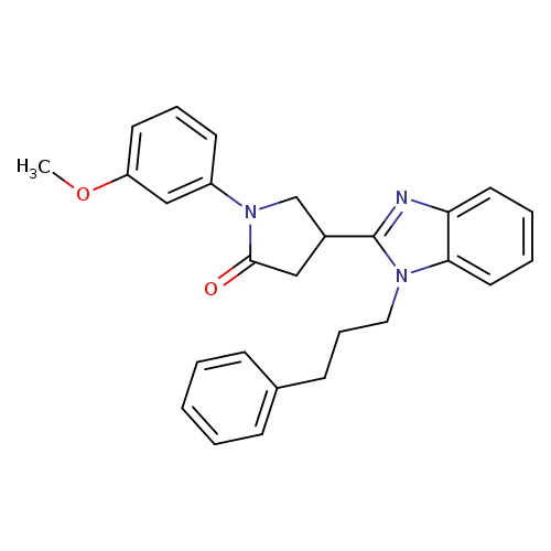 1-(3-methoxyphenyl)-4-[1-(3-phenylpropyl)-1H-1,3-benzodiazol-2-yl]pyrrolidin-2-one