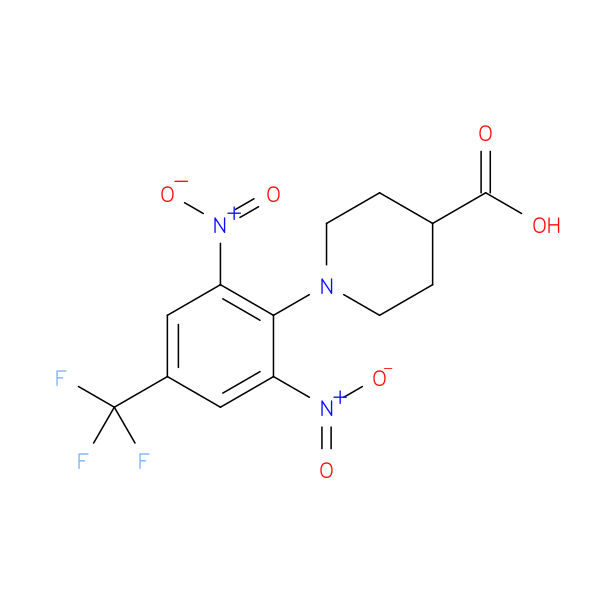 1-[2,6-dinitro-4-(trifluoromethyl)phenyl]piperidine-4-carboxylic acid