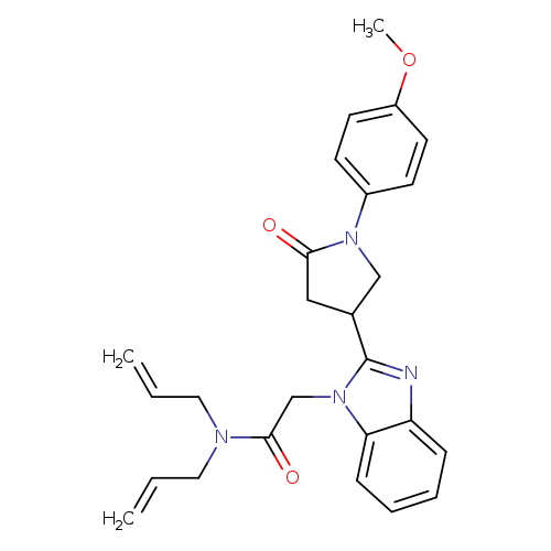 2-{2-[1-(4-methoxyphenyl)-5-oxopyrrolidin-3-yl]-1H-1,3-benzodiazol-1-yl}-N,N-bis(prop-2-en-1-yl)acetamide
