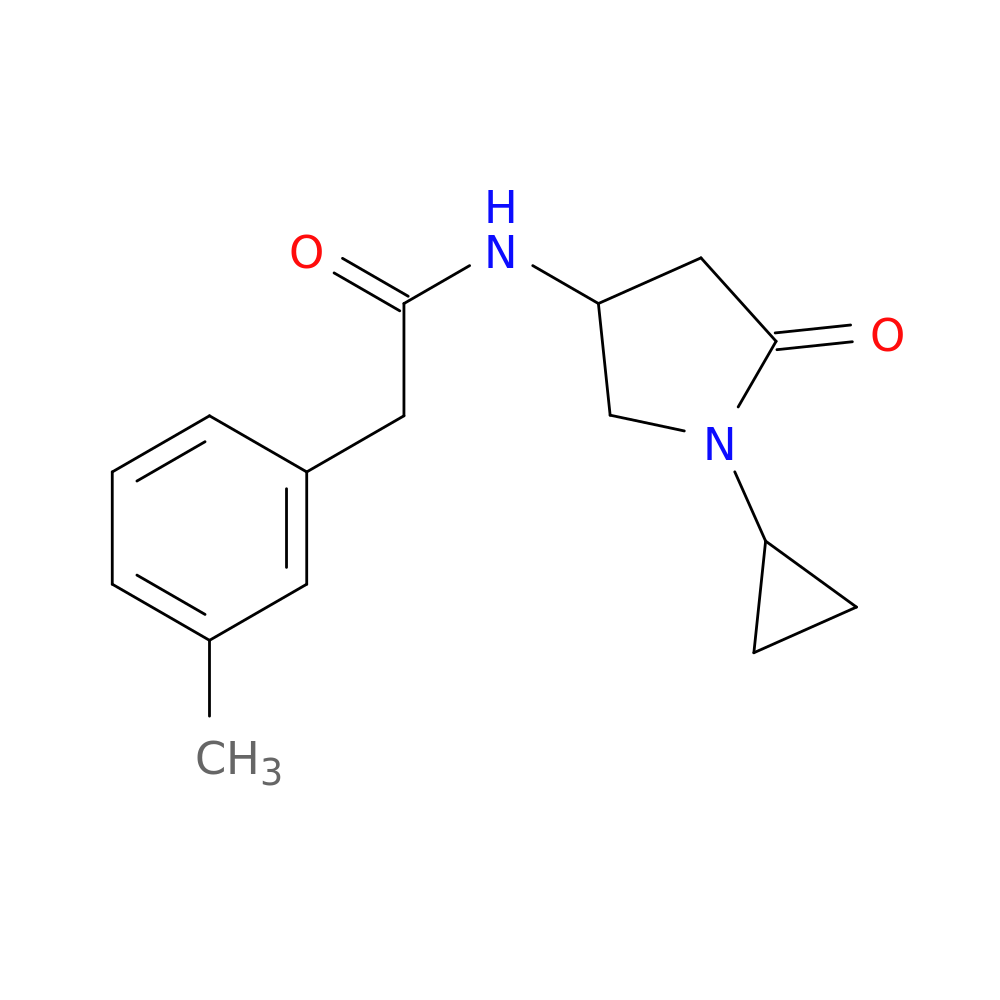 N-(1-cyclopropyl-5-oxopyrrolidin-3-yl)-2-(3-methylphenyl)acetamide
