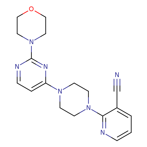2-{4-[2-(morpholin-4-yl)pyrimidin-4-yl]piperazin-1-yl}pyridine-3-carbonitrile