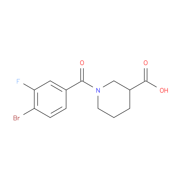 1-[(4-Bromo-3-fluorophenyl)carbonyl]piperidine-3-carboxylic acid