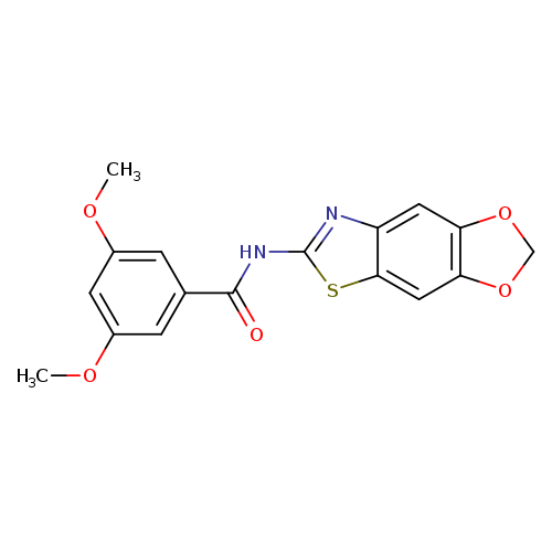 N-{4,6-dioxa-10-thia-12-azatricyclo[7.3.0.0^{3,7}]dodeca-1(9),2,7,11-tetraen-11-yl}-3,5-dimethoxybenzamide