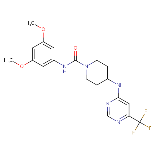N-(3,5-dimethoxyphenyl)-4-{[6-(trifluoromethyl)pyrimidin-4-yl]amino}piperidine-1-carboxamide