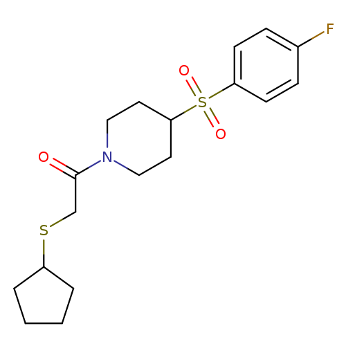 2-(cyclopentylsulfanyl)-1-[4-(4-fluorobenzenesulfonyl)piperidin-1-yl]ethan-1-one
