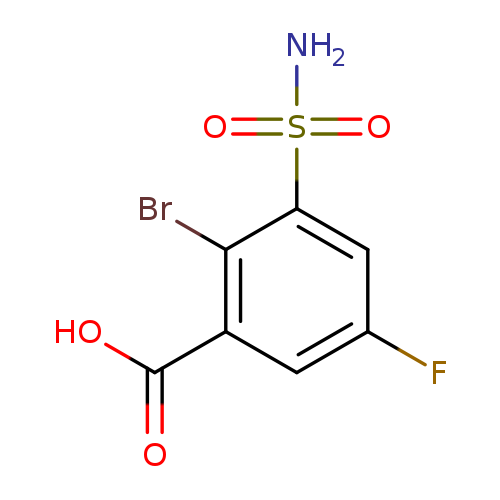 2-bromo-5-fluoro-3-sulfamoylbenzoic acid