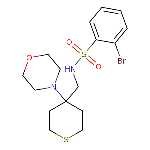 2-bromo-N-{[4-(morpholin-4-yl)thian-4-yl]methyl}benzene-1-sulfonamide