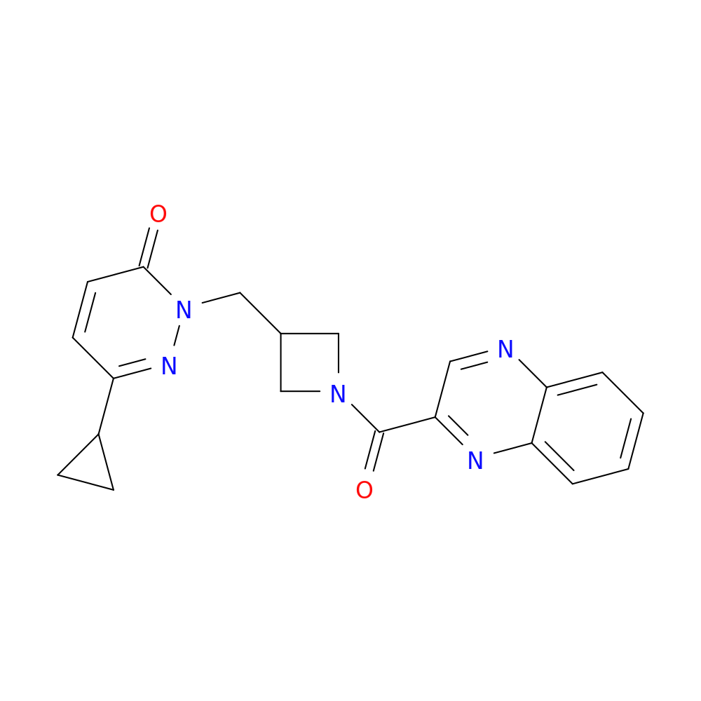 6-cyclopropyl-2-{[1-(quinoxaline-2-carbonyl)azetidin-3-yl]methyl}-2,3-dihydropyridazin-3-one