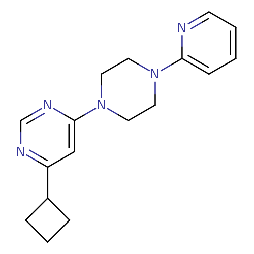 4-cyclobutyl-6-[4-(pyridin-2-yl)piperazin-1-yl]pyrimidine