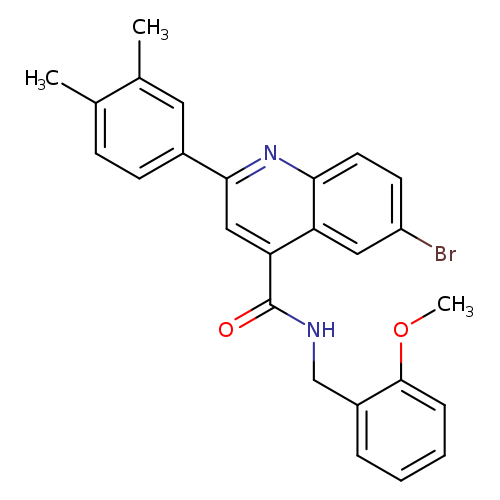 6-bromo-2-(3,4-dimethylphenyl)-N-(2-methoxybenzyl)-4-quinolinecarboxamide
