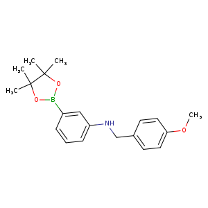 N-[(4-methoxyphenyl)methyl]-3-(4,4,5,5-tetramethyl-1,3,2-dioxaborolan-2-yl)aniline