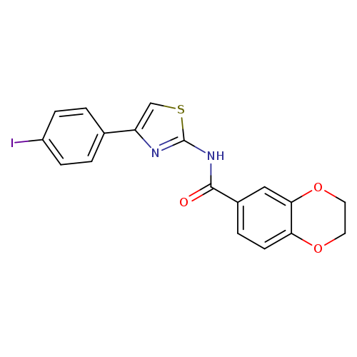 N-[4-(4-iodophenyl)-1,3-thiazol-2-yl]-2,3-dihydro-1,4-benzodioxine-6-carboxamide