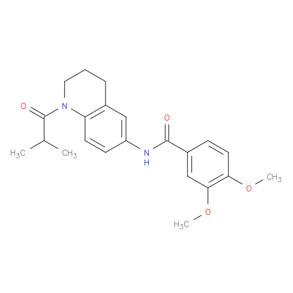 3,4-dimethoxy-N-[1-(2-methylpropanoyl)-1,2,3,4-tetrahydroquinolin-6-yl]benzamide