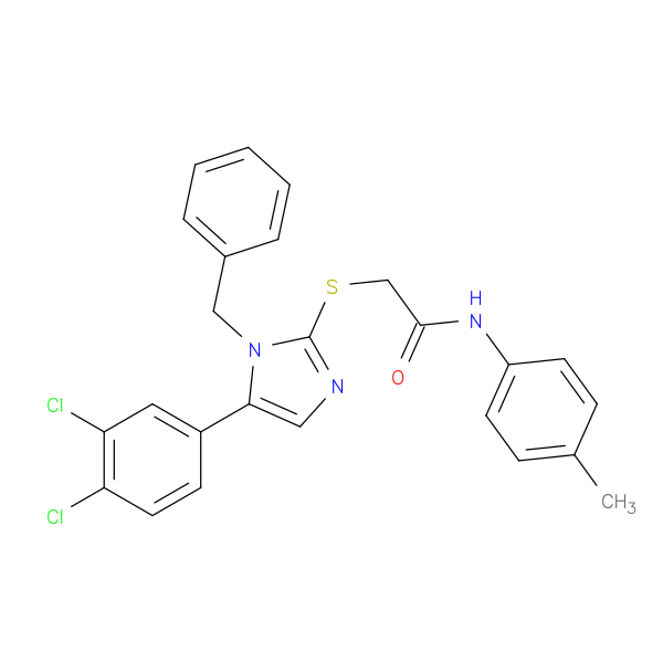 2-{[1-benzyl-5-(3,4-dichlorophenyl)-1H-imidazol-2-yl]sulfanyl}-N-(4-methylphenyl)acetamide