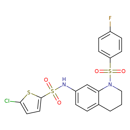 5-chloro-N-[1-(4-fluorobenzenesulfonyl)-1,2,3,4-tetrahydroquinolin-7-yl]thiophene-2-sulfonamide