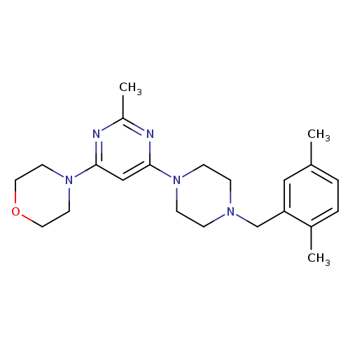 4-(6-{4-[(2,5-dimethylphenyl)methyl]piperazin-1-yl}-2-methylpyrimidin-4-yl)morpholine